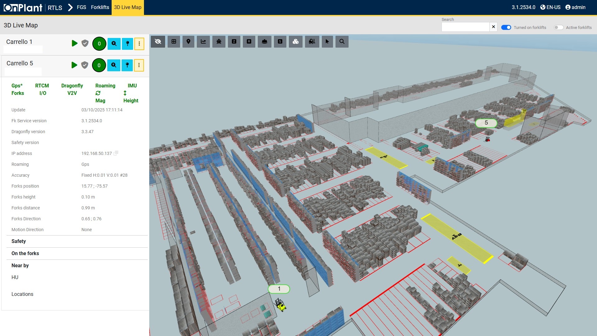Digital Twin - 3D Warehouse